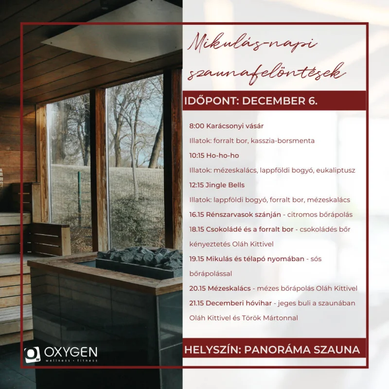 St Nicholas' Day sauna infusions