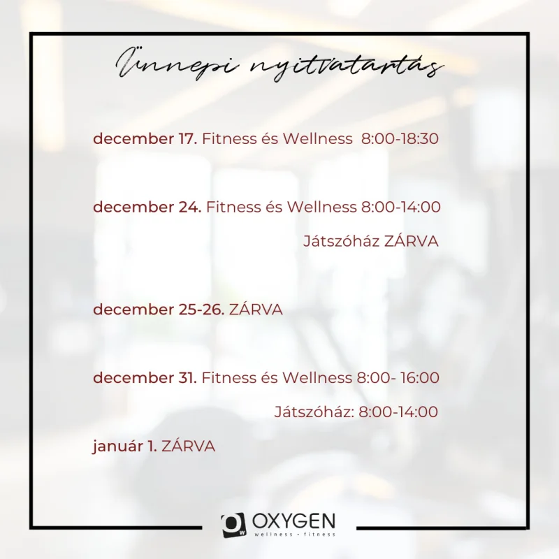 Holiday opening hours, end of 2022